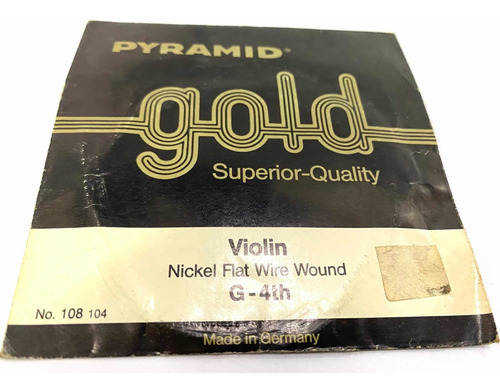 Corda Violino Pyramid Gold 4ª G ( Sol ) Número 108 104