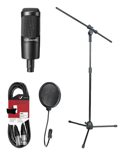 Audio Technica At 2035 Microfono Condensador Kit Grabacion 