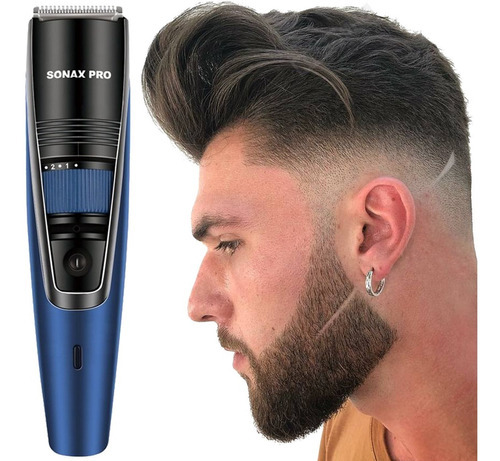 Afeitadora Corta Barba Pelo Regulable Cortadora Inalámbrica Color Azul