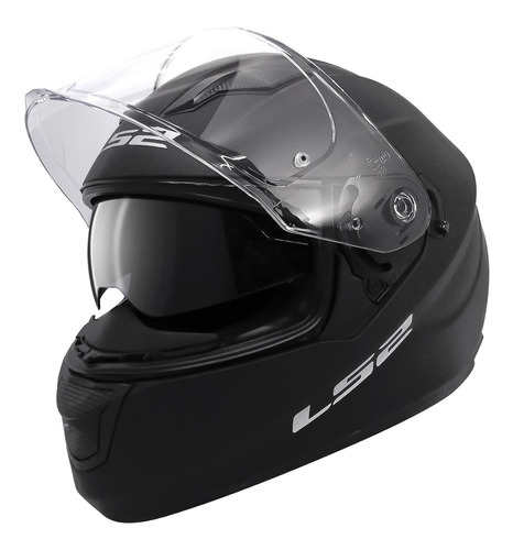 Casco Moto Integral Ff 320 Ls2 Evo Negro Mate Mono Doble Visor C/ Tecnología Pinlock