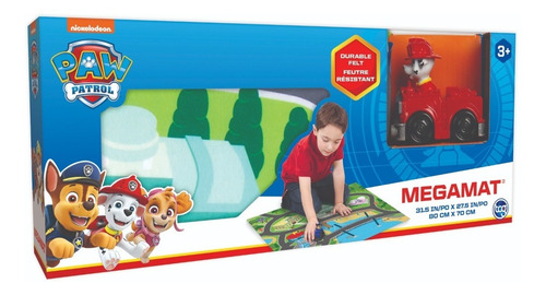 Pista Auto Paw Patrol Megamat + Alfombra Vehiculo Autito.