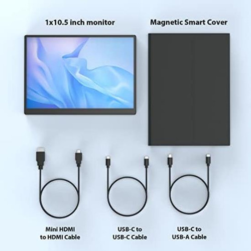 Miktver Monitor Portátil, 10.5 Pulgadas Fhd 1920x1280 Ips 10
