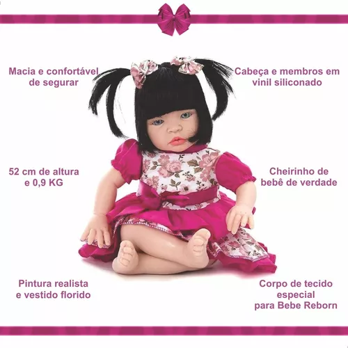 Boneca Bebe Reborn Barato Barata Super Baby Kiss Linda