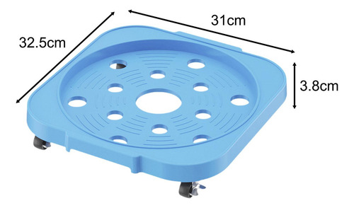 Soporte Móvil Para Tanques De Gas Con Ruedas, Azul Claro
