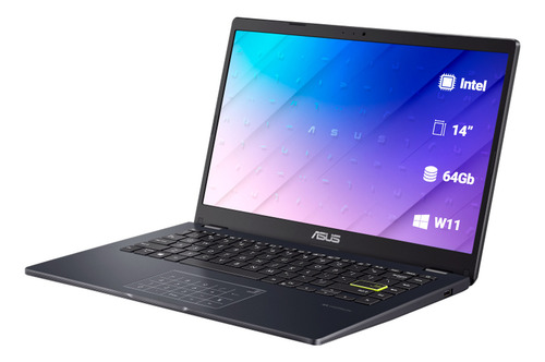 Asus Notebook E410KA 14 pulgadas Intel Celeron N4500 4GB RAM 64GB HDD Windows 11 Azul Marino