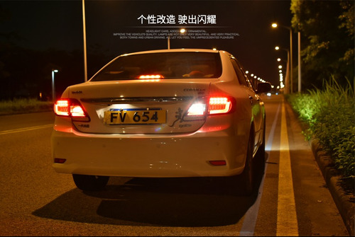 Lanterna Led Toyota Corolla 2012 A 2014 Cristal Red