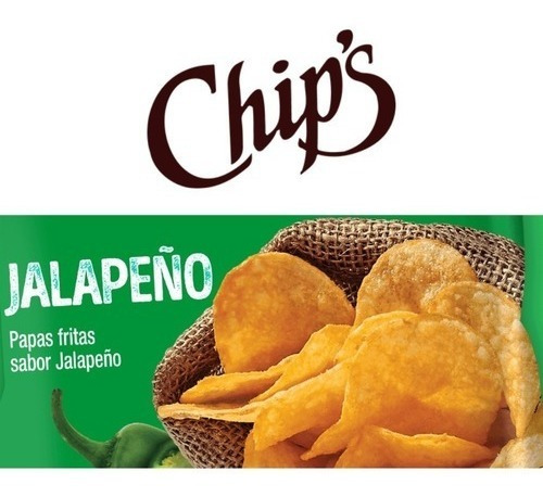 2 Bolsas Papas Chips Verdes Sabor Jalapeño Barcel Snacks