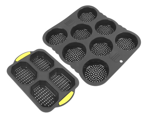 Molde De Silicona Para Pan Para Hamburguesas De 8 Cavidades,