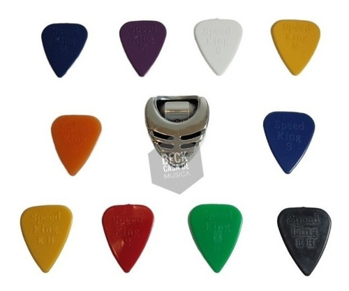 Imagen 5 de 10 de Pack Portapúas Phb100 + 10 Púas Speed King Calibres Surtidos