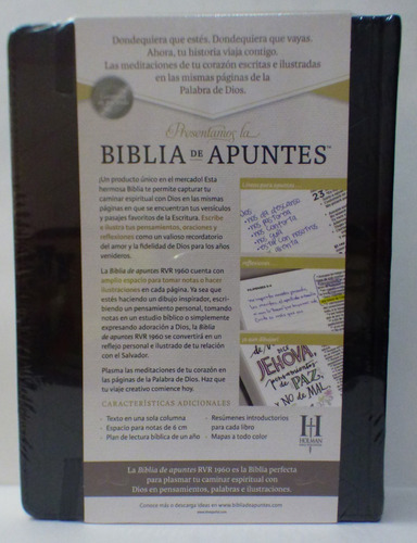 Biblia De Apuntes Rvr1960 Imitación Piel Color Negro