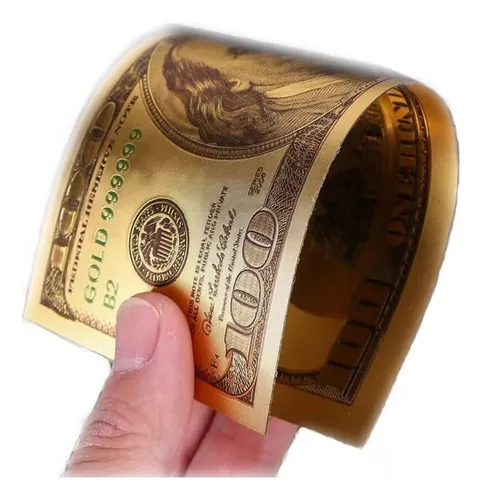 Billetes Dolares Realista Tipo Dorado Set 7 Uni Utileria