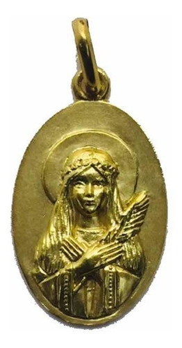 Medalla Oro 18k Santa Filomena #1130 Bautizó Comunión