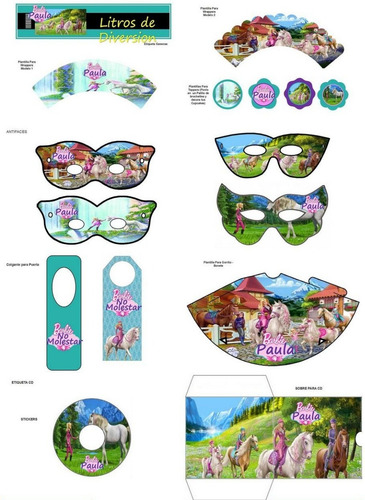 Kit Imprimible Barbie Una Historia De Ponis Fiesta 3x1
