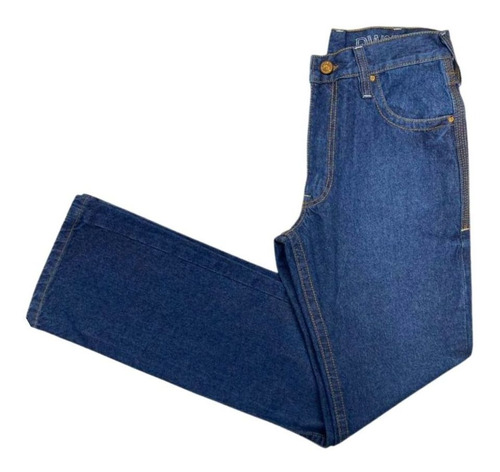 Calça Tradicional Masculina Jeans Azul Docks Para Dia A Dia 