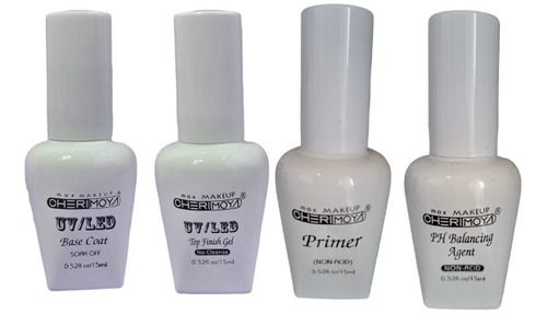 Set De Base + Top + Primer + Ph Balancing Marca Cherimoya