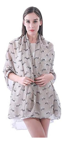 Bufanda Para Mujer Con Estampado De Perro Corgi Galés De Pem