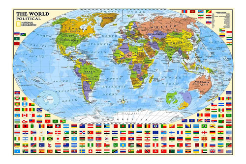 Payohto Rompecabezas De Mapa Del Mundo Poltico, 1000 Piezas