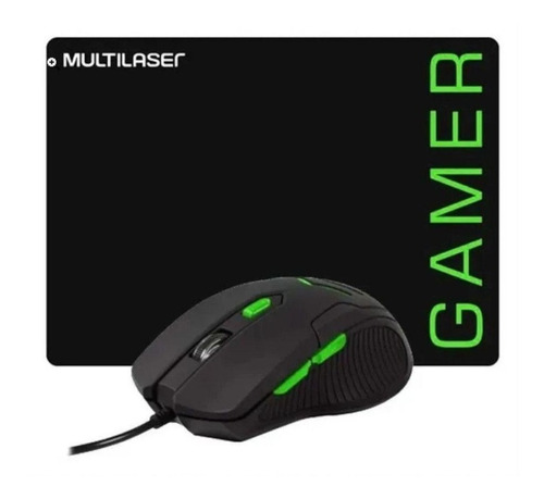 Mouse Gamer Multilaser Mo273 3200dpi 6 Botones + Pad