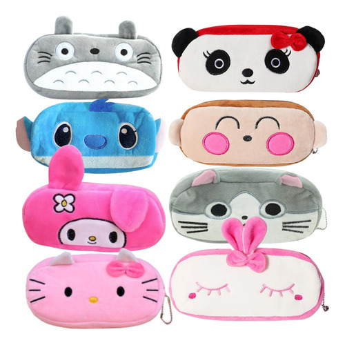 Bolso Cosmetiquera Lapicera Kawaii Cute Color Blanco