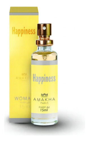 Perfume Feminino Happiness Amakha Paris 15ml Bolsa Ou Bolso