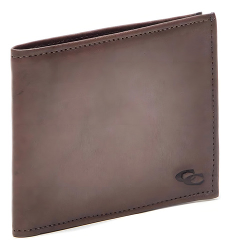 Carteira Masculina Couro Slim Clássica Minimalista Cor Marrom