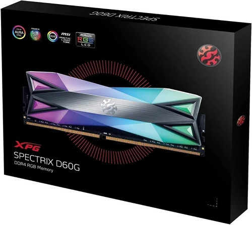 Memória Xpg Spectrix D60g Rgb 16gb (2x8gb), 3000mhz, Ddr4, C