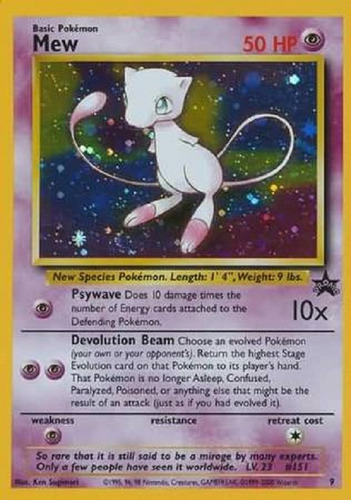 Mew 9 Holo Raro Promo Pokemon Tcg