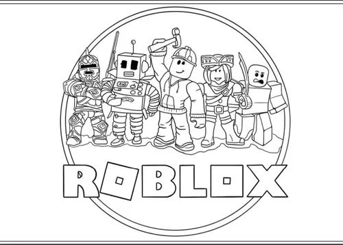 Kit 100 Desenhos Para Pintar E Colorir Roblox - Folha A4 ! 2 Por