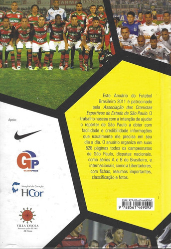 Livro Anuário Do Futebol Brasileiro  2011, de Rodolfo Rodrigues / Robson Morelli. Editora Letras do Brasil em português