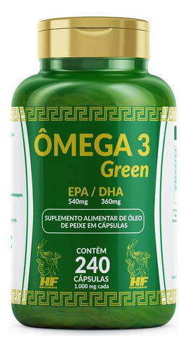 Omega 3 1000mg Green Hf Suplements 240 Capsulas