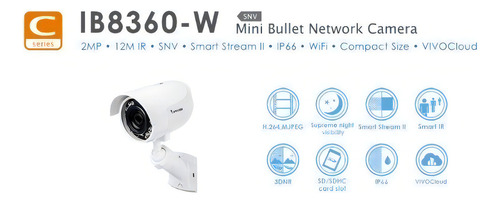 Câmera de segurança Vivotek IB8360W Série C com resolução Full HD 1080p