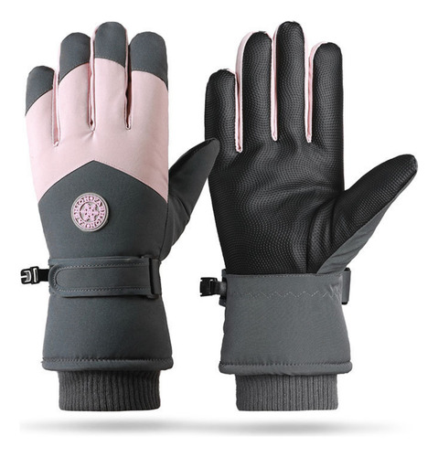 Guantes Térmicos Mujer Abrigados Ski Snowboard Nieve Lila