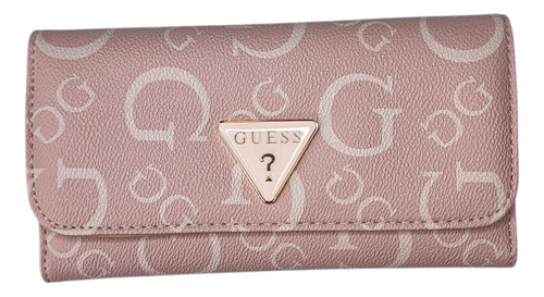 Cartera Para Dama Guess G9697151 Nueva 100 % Original Rosa Claro Estampado