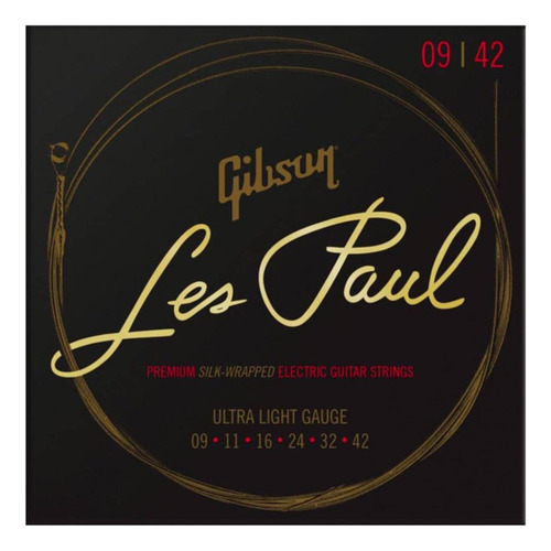 Encordoamento Gibson Seg Les9 .009 Para Guitarra Les Paul
