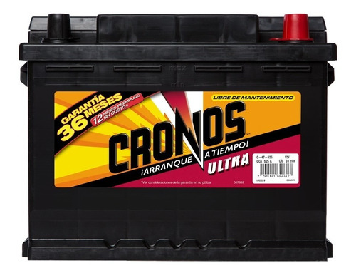 Bateria Cronos 47-525 1 Año Garantia Sin Costo+2 C/ajuste C