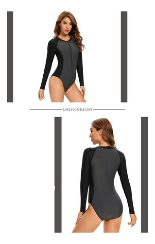 M1 Bañador De Una Pieza Traje De Baño Estilo Con Cremallera