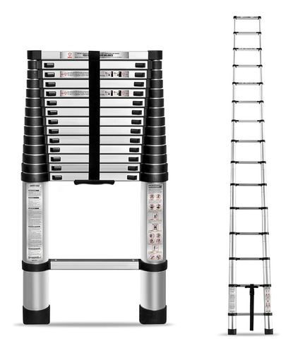 Hostic Escalera Telescpica De 14.5 Pies, Capacidad De 330 Li