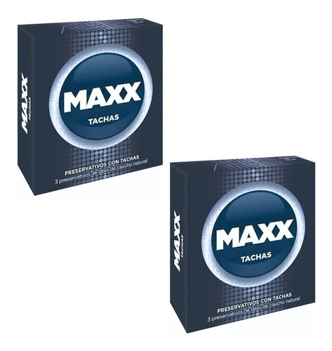 Imagen 1 de 10 de Preservativos Maxx 2 Cajas Tachas X3 Mayor Estimulacion