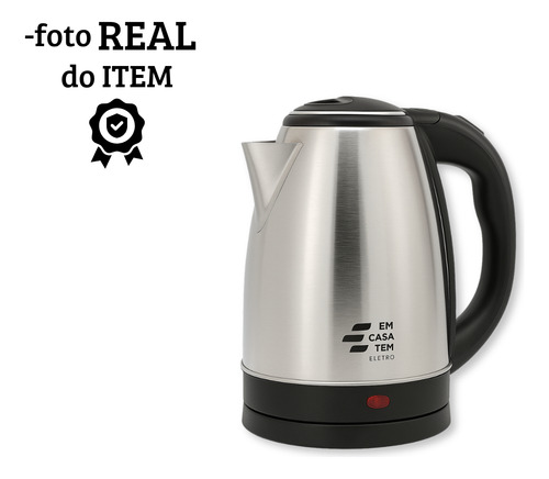 Chaleira Elétrica Bule 1,8 Litros Inox 110v 800w 220v 1500w