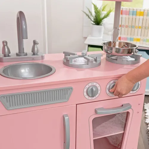 Cocinita Kidkraft De Juguete Cocina De Madera Para Niñas Color Rosa