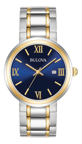 Reloj Bulova Wb26146a 98b283 para hombre, color azul mixto