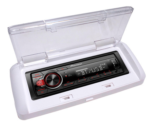 Stereo Pioneer Bluetooth Mvh 215 Con Cobertor Nautico Marino