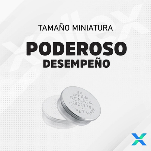 Imagen 5 de 8 de 4 X Pilas Boton Cr2477 2477n Renata Original Suiza Blister