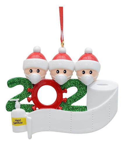 Adorno Familiar Personalizado Para Navidad De 2020, 3 Piezas