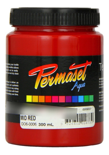 Permaset Aqua Color Estandar Oz Rojo Medio