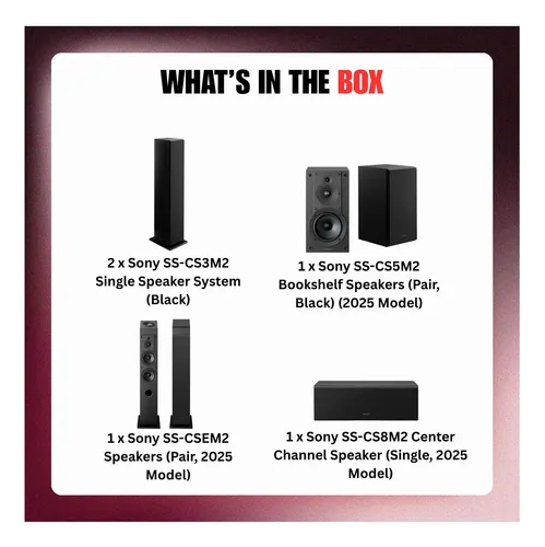 Sistema Completo De 7 Peças De Caixas De Som Sony Sscs3m2 Ss