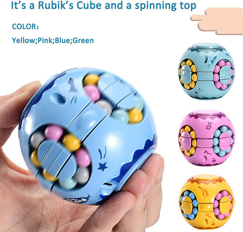 Fidget Ner Bean Infinity Cube, 2 En 1, Giratorio, Para Alivi