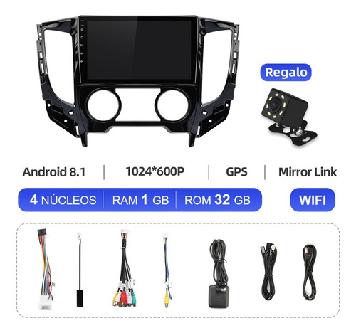 Estéreo Android For Mitsubishi L200 2016-2020 A/c Manual