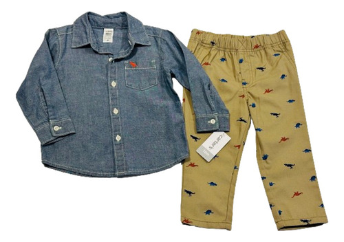 Conjunto Carters Camisa Y Jean Talle 18 Meses