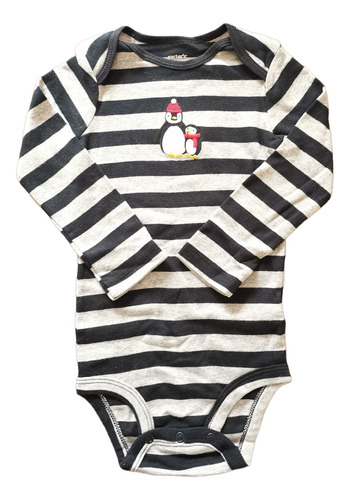 Body Bebe Carters Diseño Pingüino Navidad Talla 18 Meses 